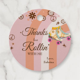 Danke für Rollin' With Me Roller Skate Geburtstag Geschenkanhänger