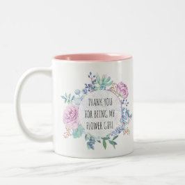 danke für Sein meine BlumenmädchenblumenTasse Zweifarbige Tasse