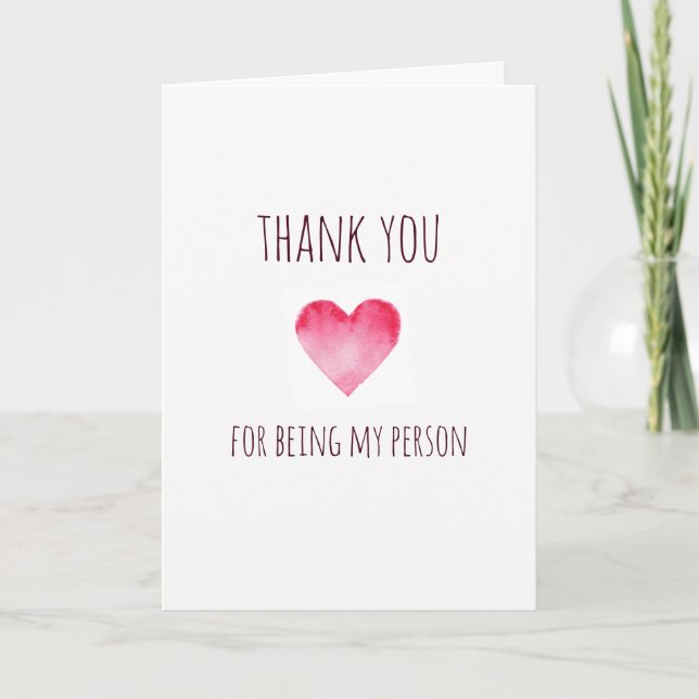 Danke für Sein meine Person Valentinsgrüße (Vorderseite)