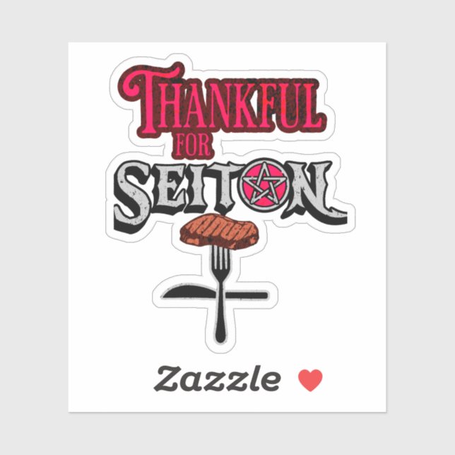 Danke für Seitan Aufkleber (Blatt)