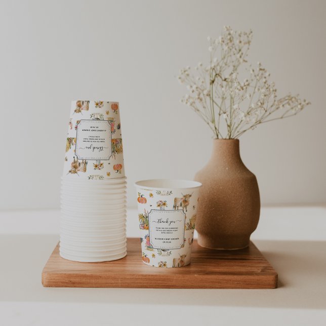 Danke für Sie | Herbstdusche Pappbecher (Von Creator hochgeladen)