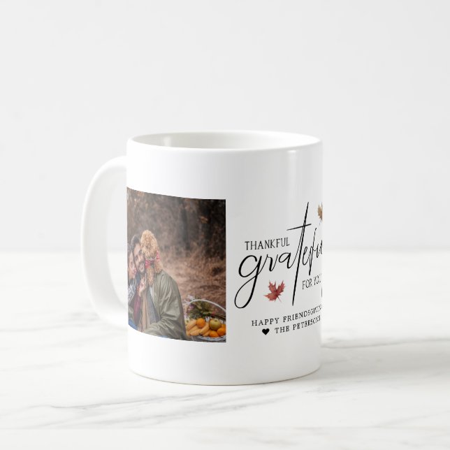 Danke für Sie | Zwei Fotosammlungen für Freunde Kaffeetasse (Vorderseite Links)
