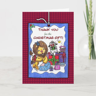 Danke für Weihnachts-Geschenk für Löwe und Lamb