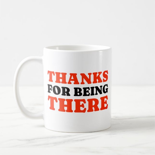 Danke fürs Dasein Minimalistische Typografie Tasse (Links)