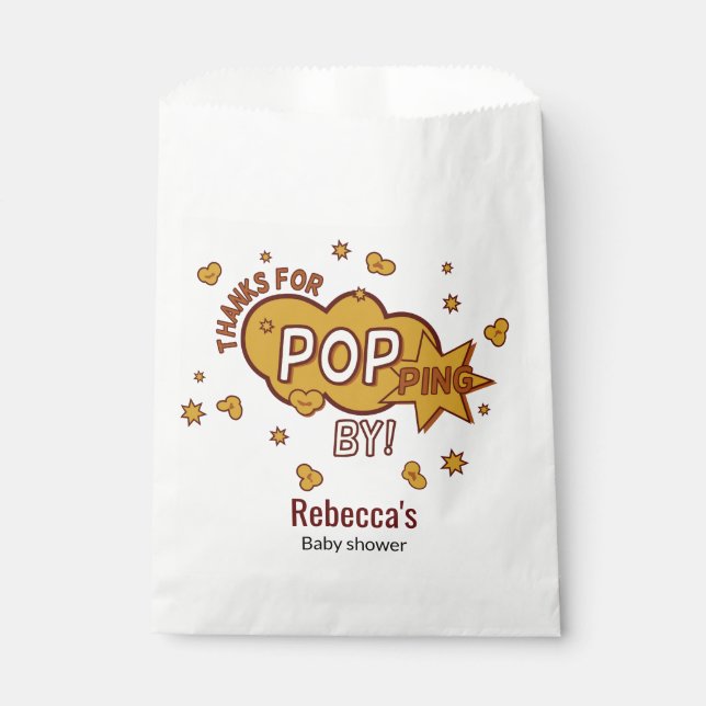 "Danke fürs Hinklopfen" Baby Dusche Party Geschenk Geschenktütchen (Vorderseite)