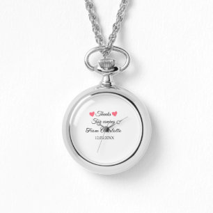 Danke fürs Kommen add name Textnachricht Armbanduhr