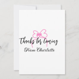 Danke fürs Kommen add name Textnachricht rosa Schl