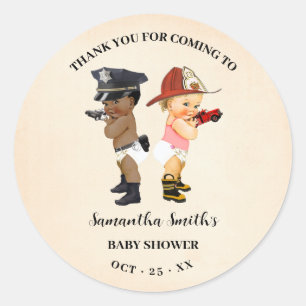 Danke fürs Kommen, Kleiner Rekrut-Baby-Party Runder Aufkleber