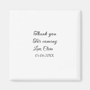 Danke fürs Kommen Name des Textes Nachricht  Magnet