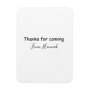 Danke fürs Kommen Name Textnachricht Babyshower Magnet