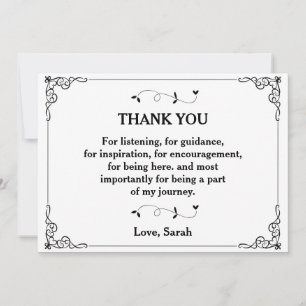 Danke fürs Zuhören, für den Leitfaden Einladung