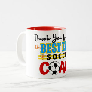 Danke Fußball Coach Zweifarbige Tasse