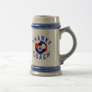 Danke Fußball-Trainer-Geschenk-Getränk Stein Bierglas
