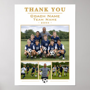 Danke Fußballmannschaft Trainer Geschenk Poster