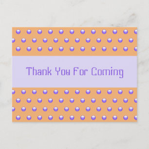 Danke Gast Baby Shower Blau Pfirsich Tupfen Postkarte