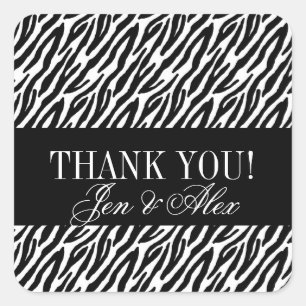 Danke Gastgeschenk Hochzeit Stickers Zebra