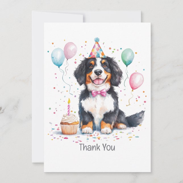 Danke Geburtstag Berner Sennenhund (Vorderseite)