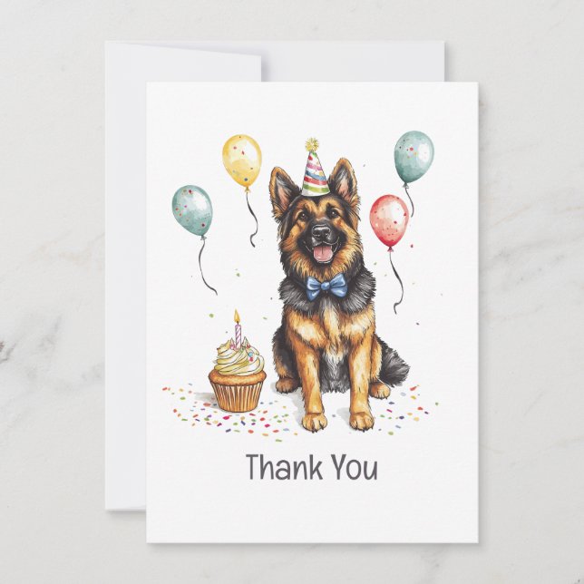 Danke Geburtstag Deutscher Schäferhund (Vorderseite)