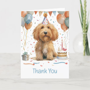 Danke, Geburtstag Goldendoodle Dog Dankeskarte