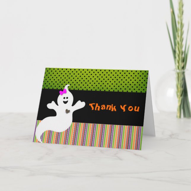 Danke, Geburtstag halloween Dankeskarte (Vorderseite)