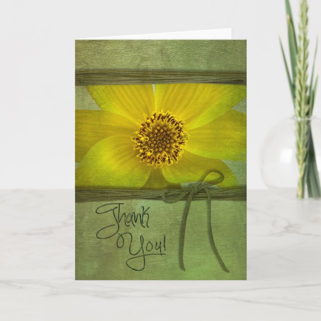 Danke - Gelbe Blume (Vorderseite)