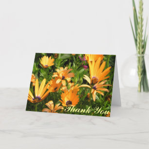 Danke, - gelbe Blumen zu kardieren Dankeskarte