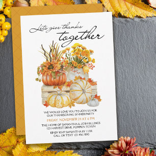 Danke Gemeinsam Pumpkin Erntedank Dinner Einladung