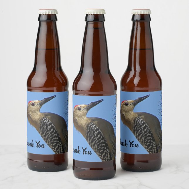 Danke Gila Woodpecker Foto Bird Aufwertung Bierflaschenetikett (Flaschen)