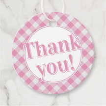 Danke: Gingham Karos Pattern - Rosa/Weiß