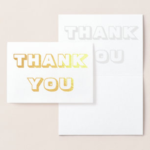 Danke, Gold oder Silber Folienkarte