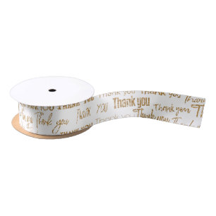Danke goldener Glittertext Satinband