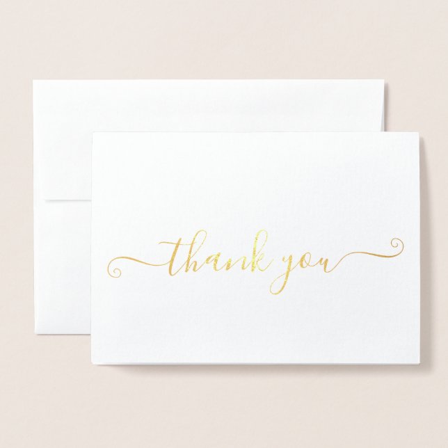 Danke, Goldfolie Folienkarte (Vorderseite mit Umschlag)