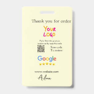 Danke Google Bewertungs-Scan-QR Geschäft Ausweis