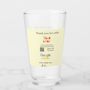 Danke Google Bewertungs-Scan-QR Geschäft Glas