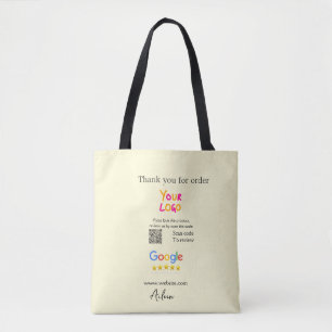 Danke Google Bewertungs-Scan-QR Geschäft Tasche