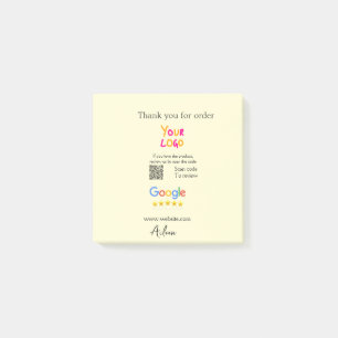 Danke Google Bewertungs-Scan-QR Unternehmen Post-it Klebezettel