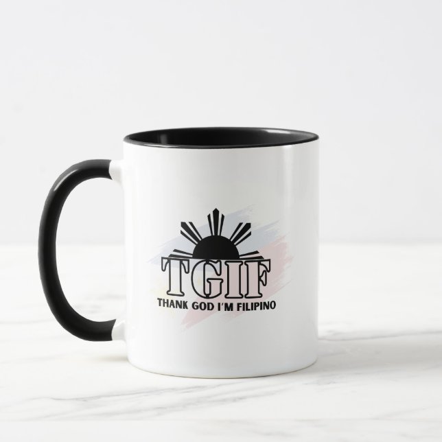 Danke Gott, ich bin Filipino Tasse Stolz Pinoy Kaf (Links)