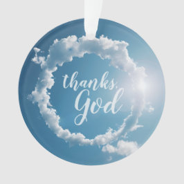 Danke, Gott Wolken Fotografie Blauer Himmel  Ornament
