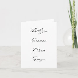 Danke-Gracias-Merci-Grazie Blank Karte