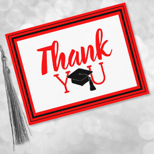 Danke, Grad Cap Red und Black Postkarte