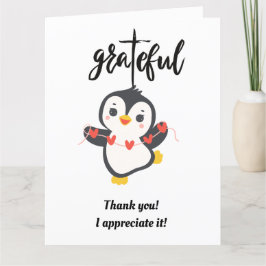 DANKE/GRATEFUL PENGUIN CARD DANKESKARTE