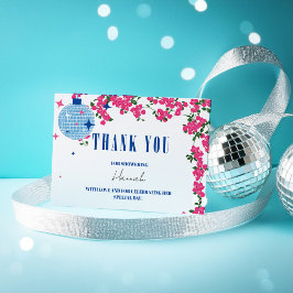 Danke, Griechisch Bougainvillea Brautparty Karte