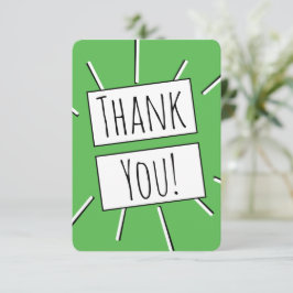 Danke! Grüne verspielte Dankeskarten Dankeskarte