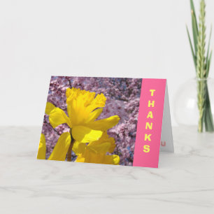 DANKE Grußkarten Narzisse Rosa Blüten