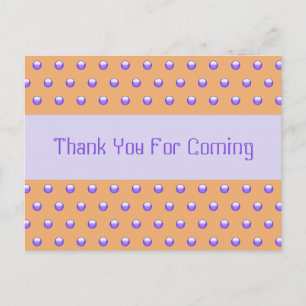 Danke Guest Baby Duwer Blue Peach Polka Dot Postkarte