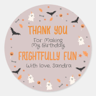 Danke Halloween Geburtstag Runder Aufkleber