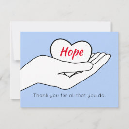 Danke, Hand und Herz Dankeskarte