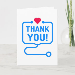 Danke   Heart Stethoscope Karte