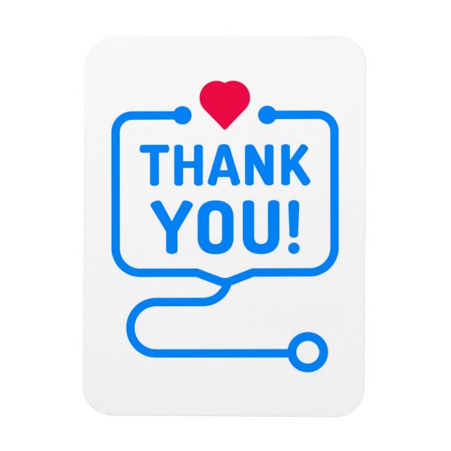 Danke | Heart Stethoscope Magnet (Vertikal)