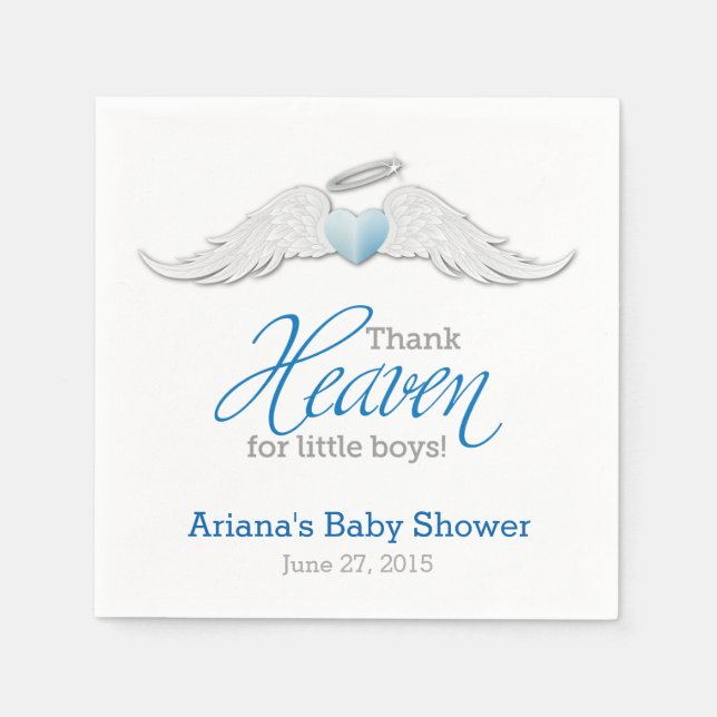 Danke Heaven für die kleine Babydusche Napkins Serviette (Vorderseite)